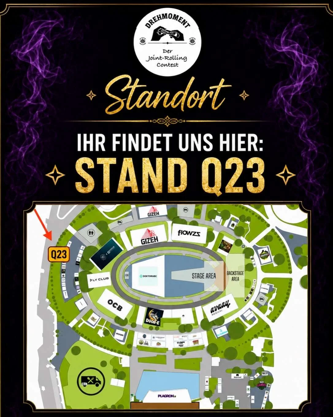 Lageplan Mary Jane Berlin 2026 – DREHMOMENT Stand Q23 im Außenbereich